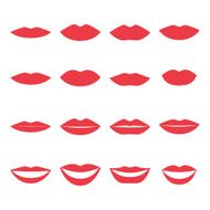 lips and mouth silhouette open close up
