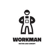 Workman - vector logo illustration Worker concept