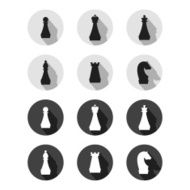 Set of chess game symbols