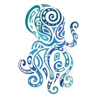 Ocean octopus Ethnic pattern N4
