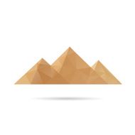 Egypt pyramids icon abstract isolated on a white backgrounds N3