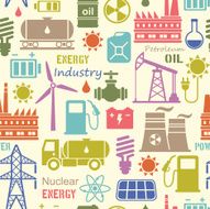 Energy electricity power seamless vector background N3