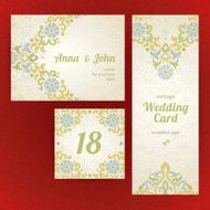 Vintage ornate cards in oriental style N42