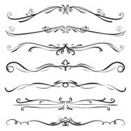 Set of vintage vector dividers N45