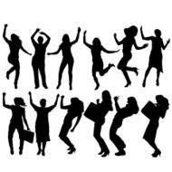 Vector silhouette of a businesswoman N114
