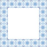 Square frame with geometric pattern