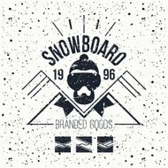 Snowboard retro emblem N2