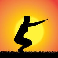 Vector silhouette of woman N555