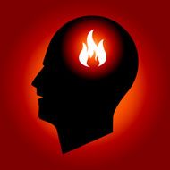 Fire Sign in Human Head