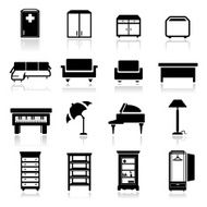 Icons set classic furniture