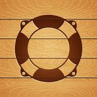 lifebuoy on wooden background