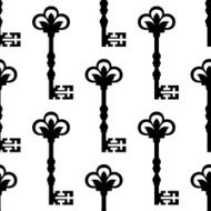 Old antique key seamless background pattern