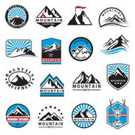 mountain icons set N5
