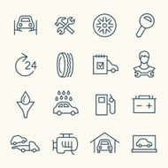 car service icons N17