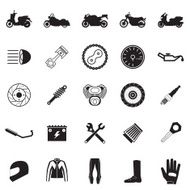 motorcycle part and item set