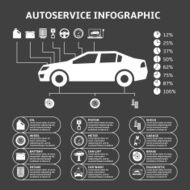 Car auto service infographics design elements N2