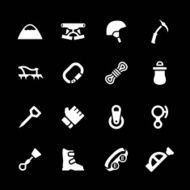 Set icons of mountaineering