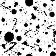 Seamless vector pattern of ink blots N2
