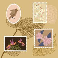 Colored Postage Stamps