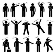 Man People Posture Body Language Pictogram N2