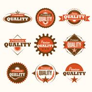 Set of premium quality labels