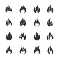 Fire black icons
