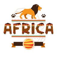 African ethnic background with geometric ornament and symbols N2