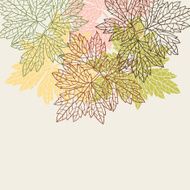 Background greeting card with stylized autumn leaves N3