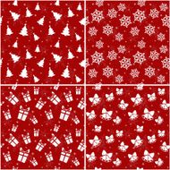Christmas seamless patterns Vector illustration