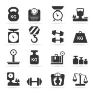 Weights and scales icons