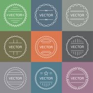 set of emblems and badges