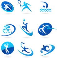 Competitive sport icon set