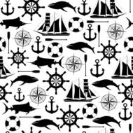 Vector Seamless sea pattern N9