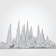 Mountains Vector 3D concept illustration N3