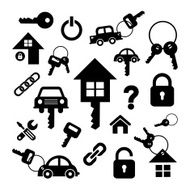 home key and car symbol N4