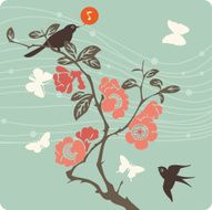 floral background illustration N17