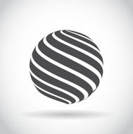 Abstract swirl sphere globe symbol N8