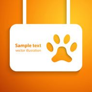 Applique dog track icon frame Vector illustration for happy ani N2