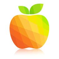 Apple colorful polygonal abstract Vector illustration