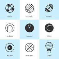 Set of black sports icons N4