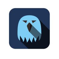 eagle bear face flat icon design Animal icons series N2