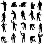 Vector silhouette of a people N392