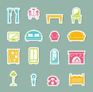 Furniture icons set N12