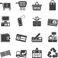Silhouette Simple Online Shop icons