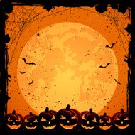 Halloween background and pumpkins