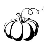 Pumpkin Vector black silhouette