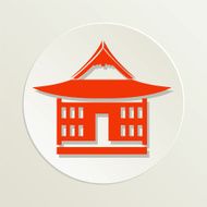 Sushi Restaurant Icon Japanese Style House N2