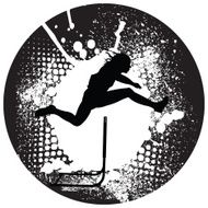 Track &amp; Field Hurdler Grunge Graphic