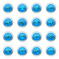 Blue Icons - Electronic Symbols N2
