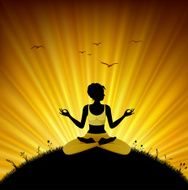 Woman meditating in nature N2